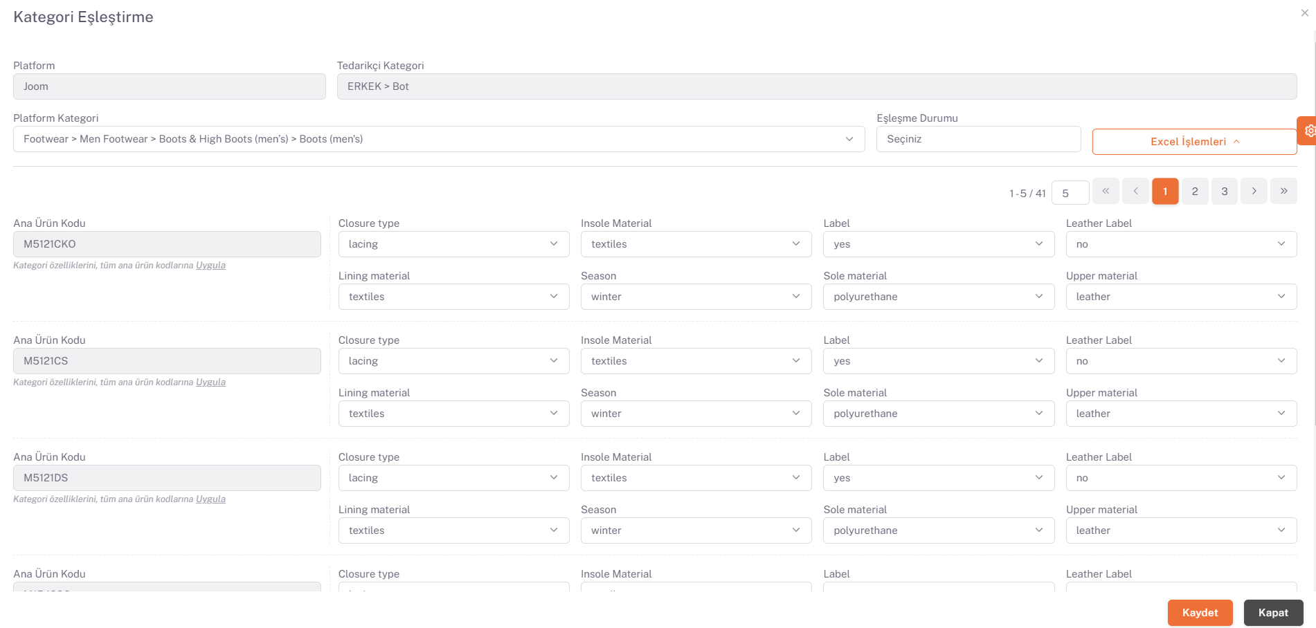 JoomMyProductsSelectedViewCategoryViewMatching