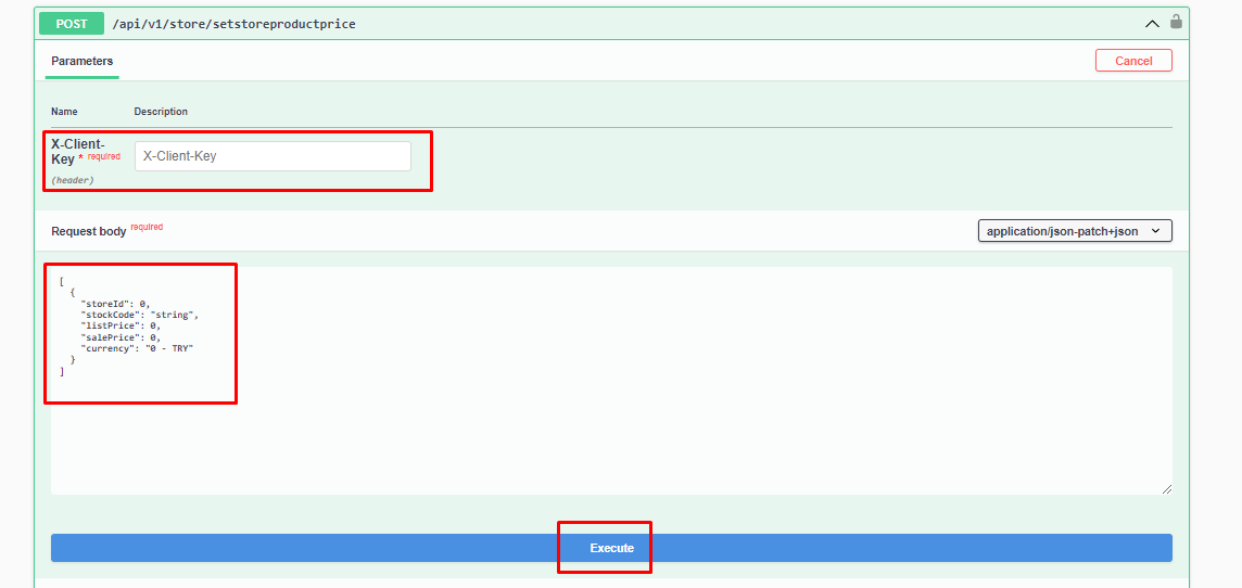 SetstorePriceRequest